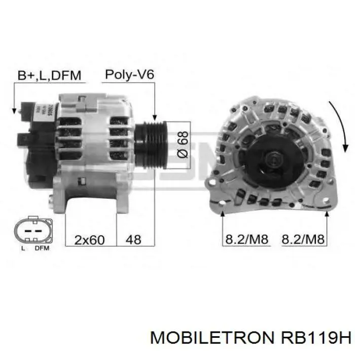 Купить RB119H Mobiletron Выпрямитель диодный