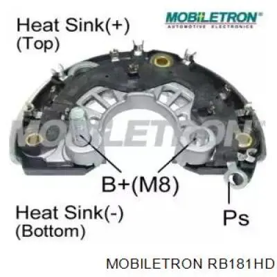 RB181HD Mobiletron eixo de diodos do gerador