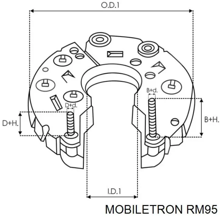 Мост диодный генератора RM95 Mobiletron