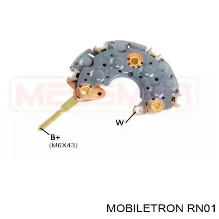 RN01 Mobiletron eixo de diodos do gerador