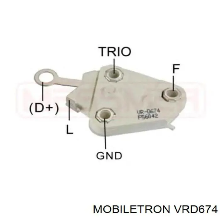 VRD674 Mobiletron реле-регулятор генератора (реле зарядки)