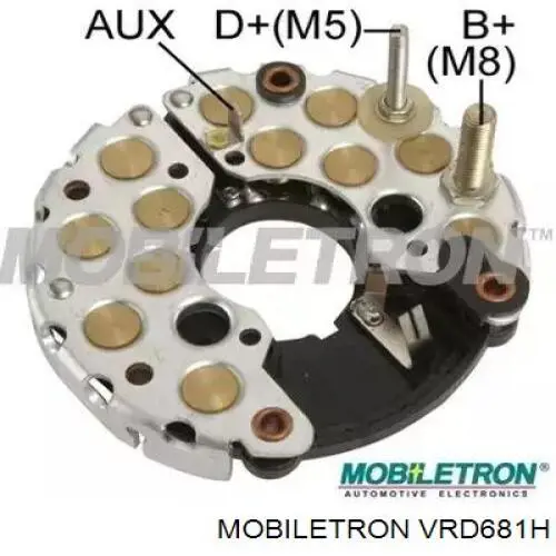 VRD681H Mobiletron relê-regulador do gerador (relê de carregamento)