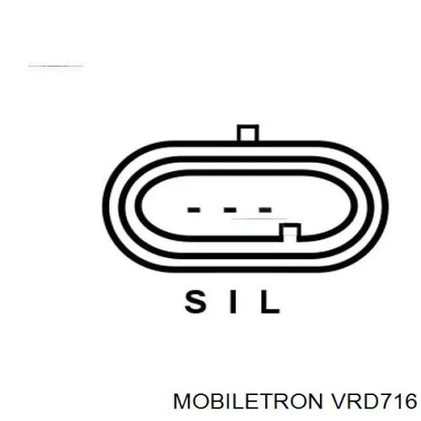 Реле-регулятор генератора, (реле зарядки) VRD716 Mobiletron