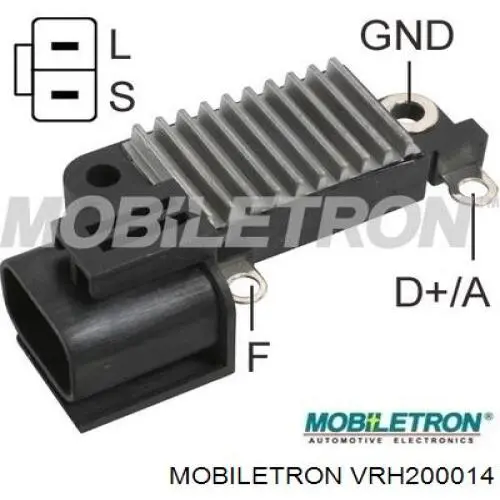 VRH200014 Mobiletron relê-regulador do gerador (relê de carregamento)