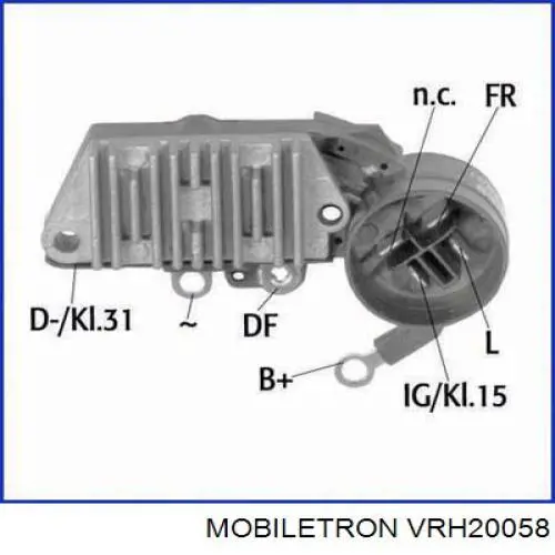 VRH20058 Mobiletron relê-regulador do gerador (relê de carregamento)
