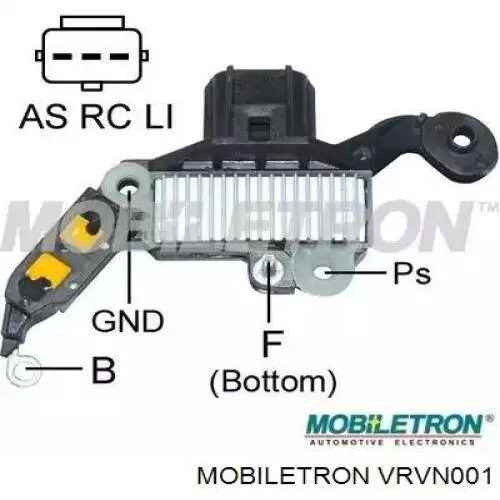 VRVN001 Mobiletron реле-регулятор генератора (реле зарядки)