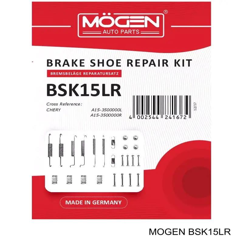 BSK15LR Mogen Комплект монтажный задних барабанных колодок