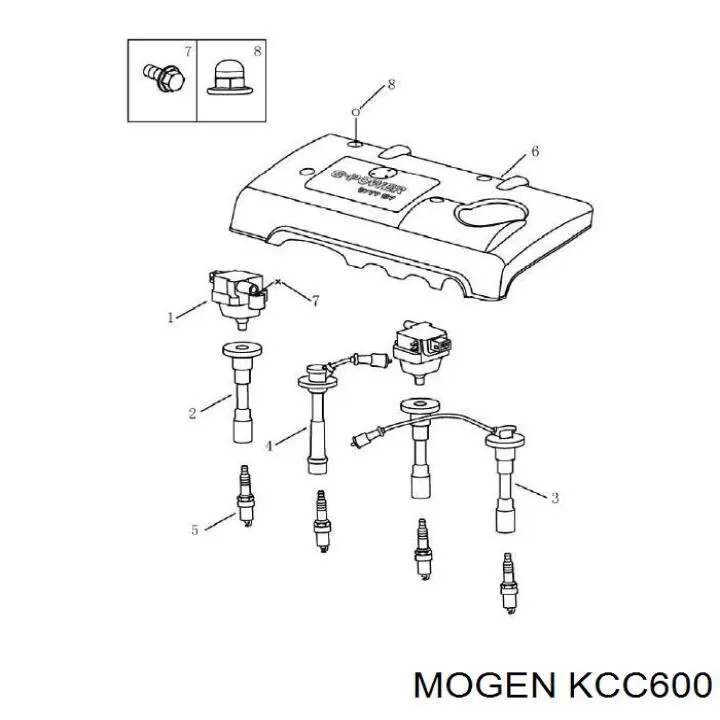 Катушка зажигания Mogen KCC600
