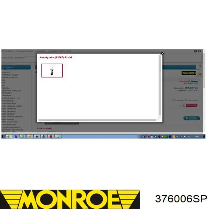 376006SP Monroe амортизатор передний