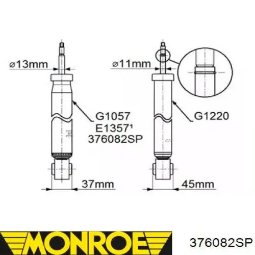 376082SP Monroe Амортизаторы задние