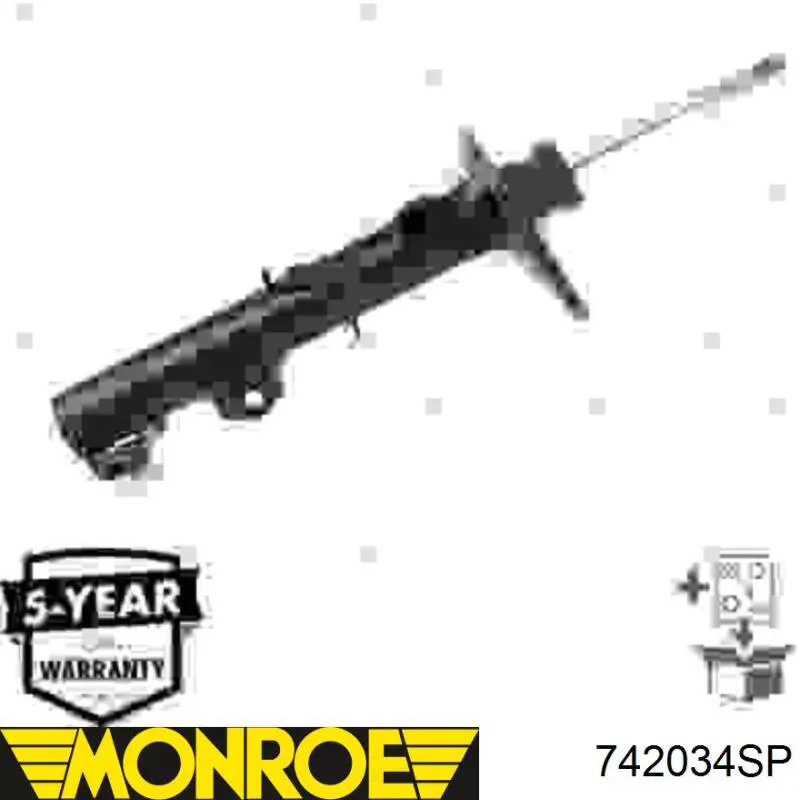 Купить 742034SP Monroe Амортизатор подвески передний правый