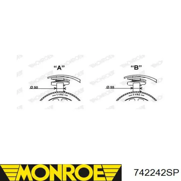 Стойка амортизатора передняя Monroe 742242SP цена, от 54.96 USD