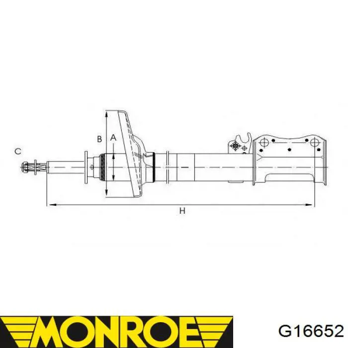Амортизатор задний, правый Monroe G16652 цена, от 59.33 USD