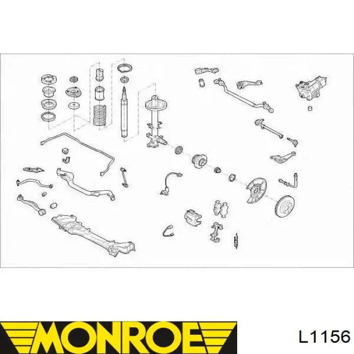Рычаг передней подвески левый L1156 Monroe