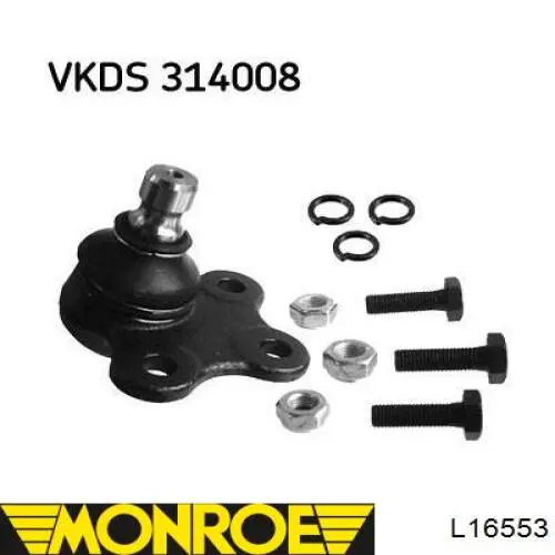 Шаровая опора, нижняя Monroe L16553 цена, от 13.70 USD