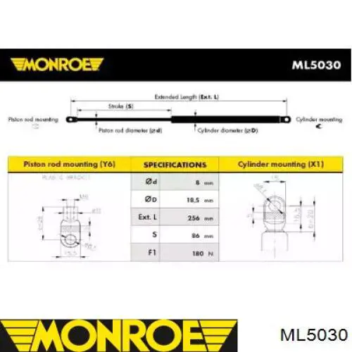 Упор капота Magneti Marelli 430719001800