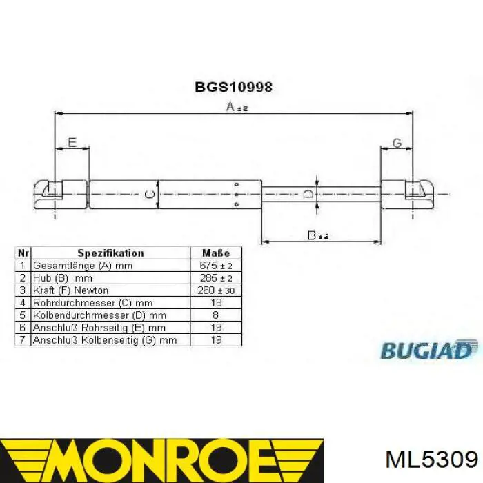 Упор капота Magneti Marelli 430719030700