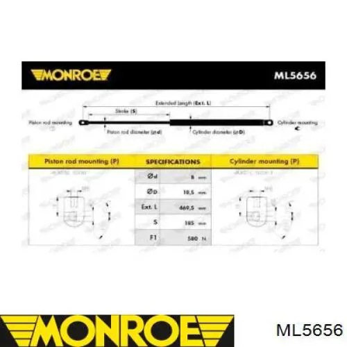 430719069300 Magneti Marelli Амортизатор крышки багажника