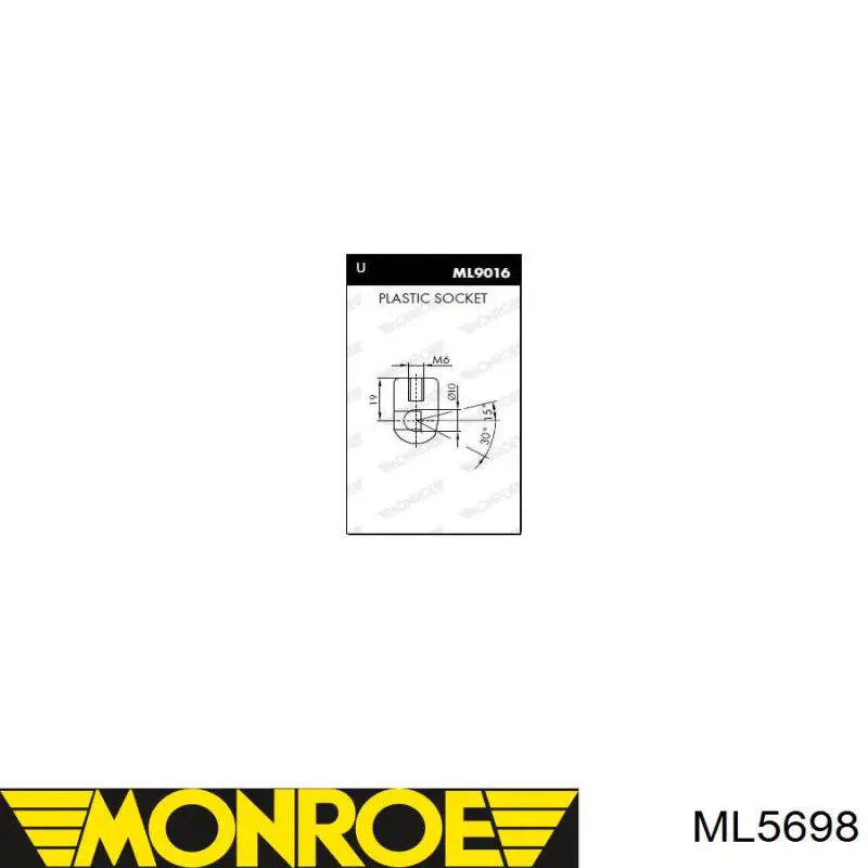 Амортизатор кришки багажника/ двері 3/5-ї задньої ML5698 Monroe