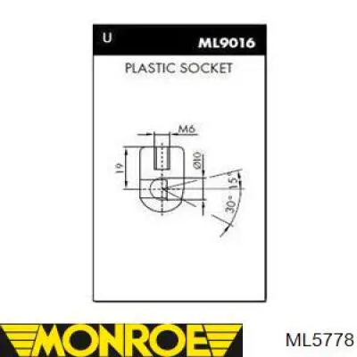 Амортизатор кришки багажника/ двері 3/5-ї задньої ML5778 Monroe