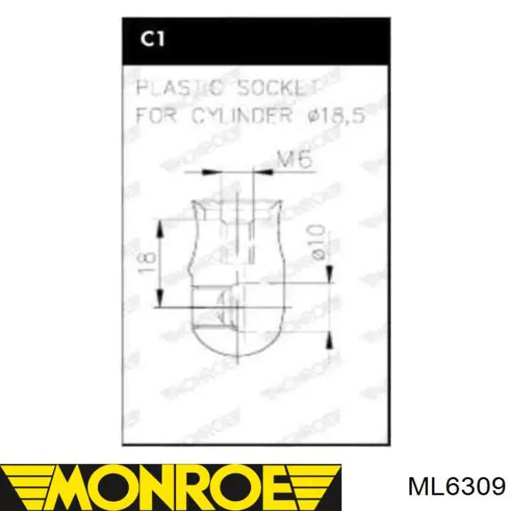 Амортизатор капота газовый Monroe ML6309 цена, от 34.97 USD