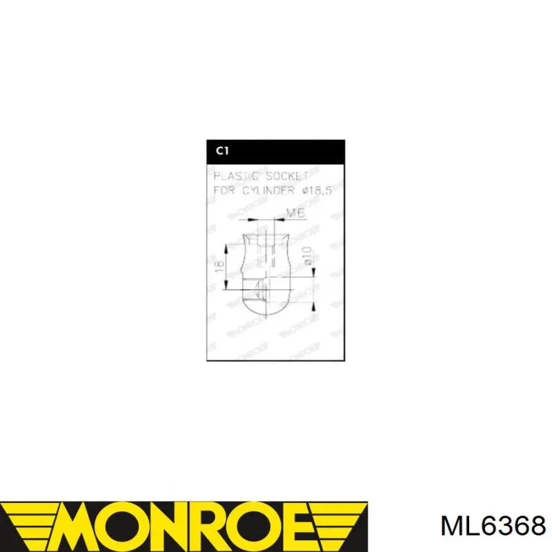 Опора капота левая Monroe ML6368 цена, от 16.05 USD