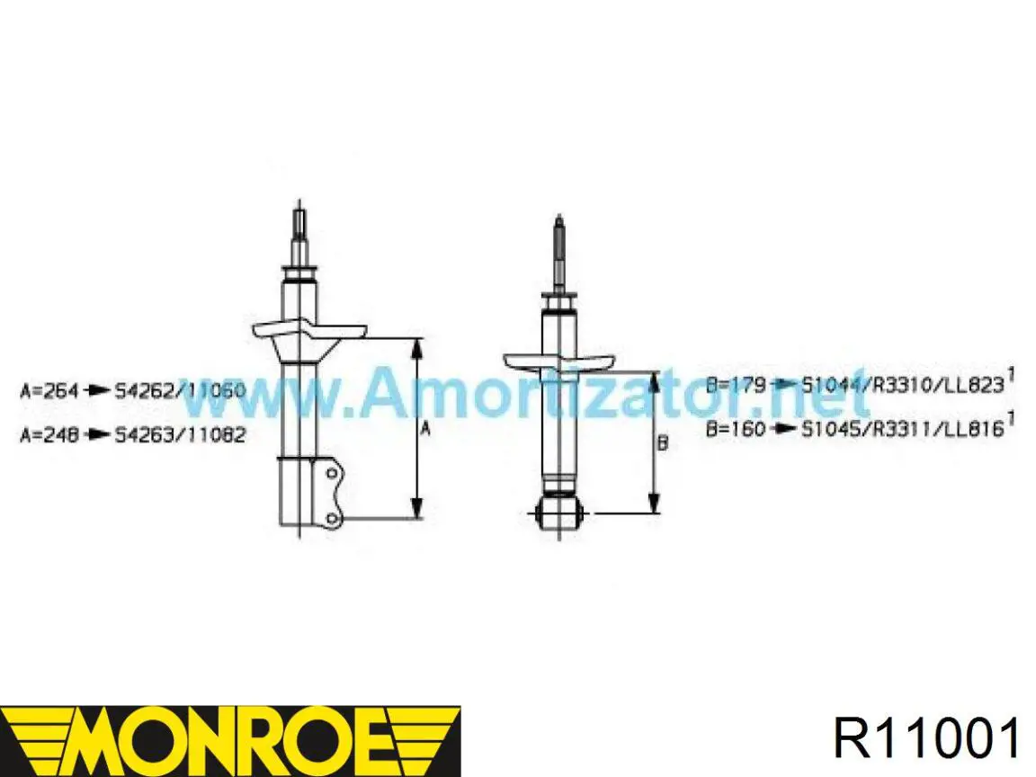 R11001 Monroe Стойка передняя