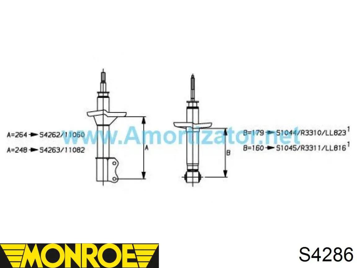 Амортизатор передний S4286 Monroe