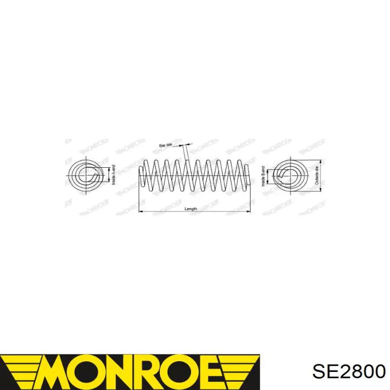 SE2800 Monroe пружина передняя