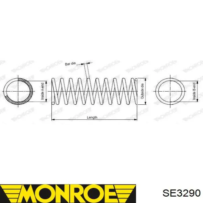 SE3290 Monroe Пружина передней подвески