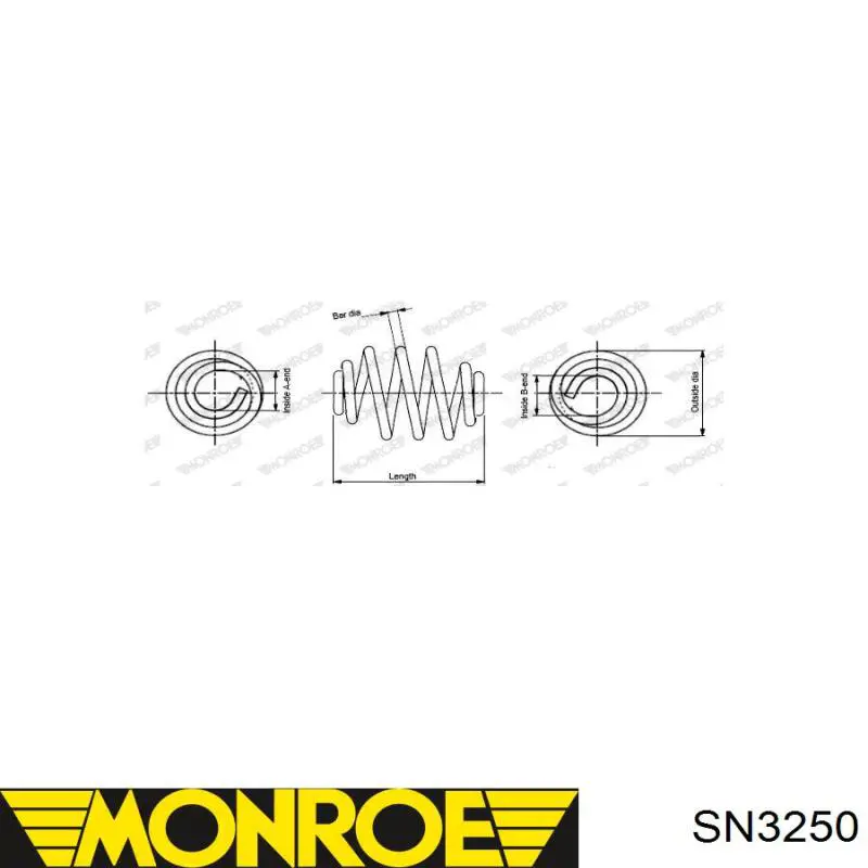 SN3250 Monroe пружина задняя