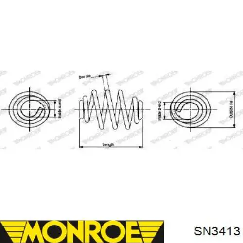 Задняя пружина SP3413 Monroe