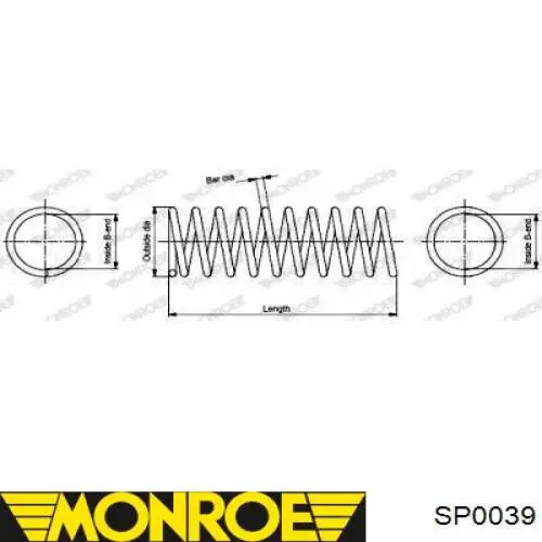 Передняя пружина 95AB5310HB Ford