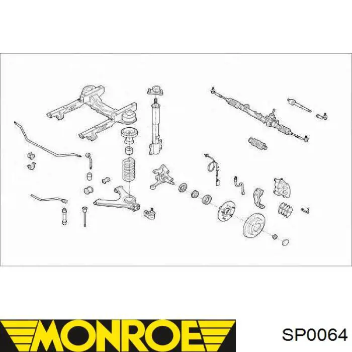 Пружина амортизатора передняя Monroe SP0064 цена, от 47.98 USD