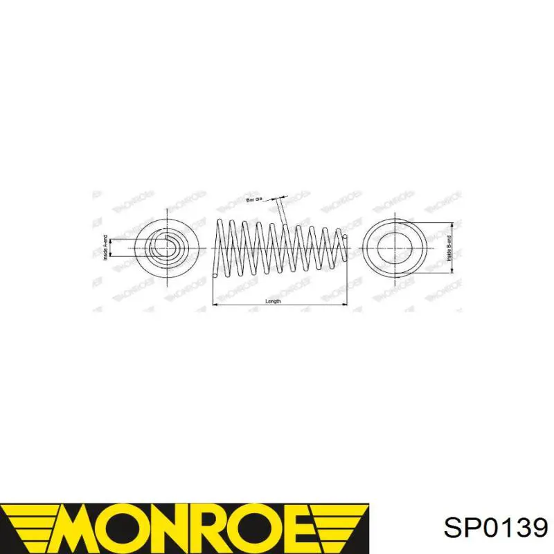 Купить SP0139 Monroe Винтовая пружина подвеска