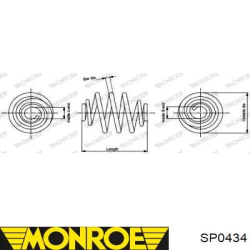Задняя пружина SP0434 Monroe