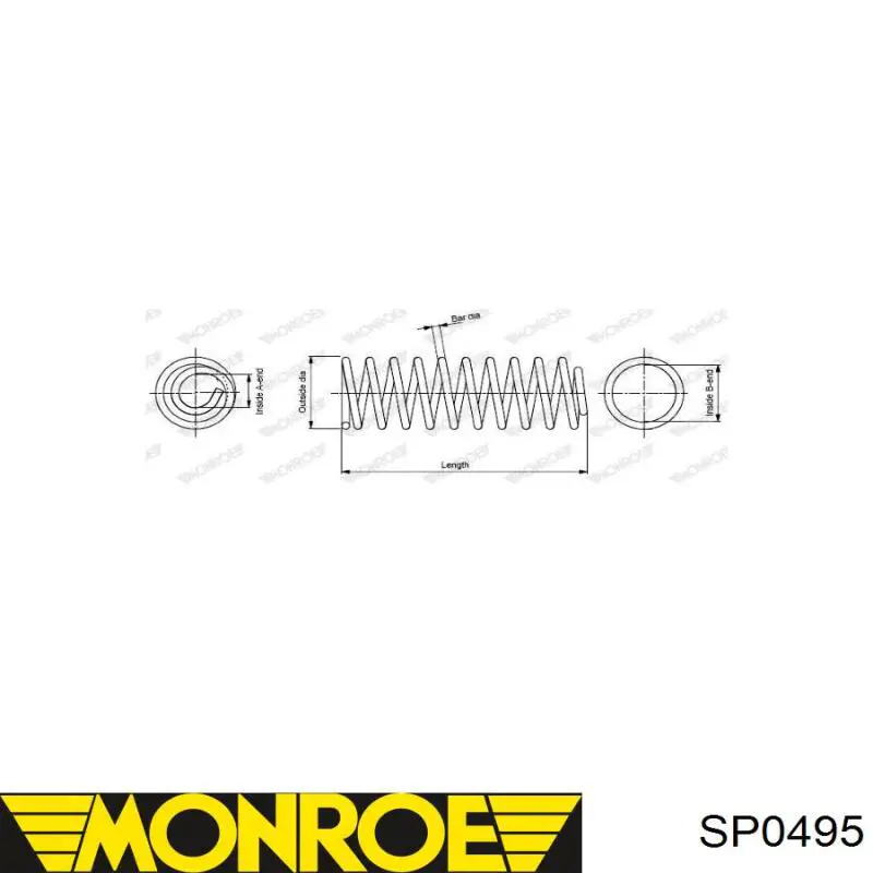 Пружина задняя MONROE SP0495
