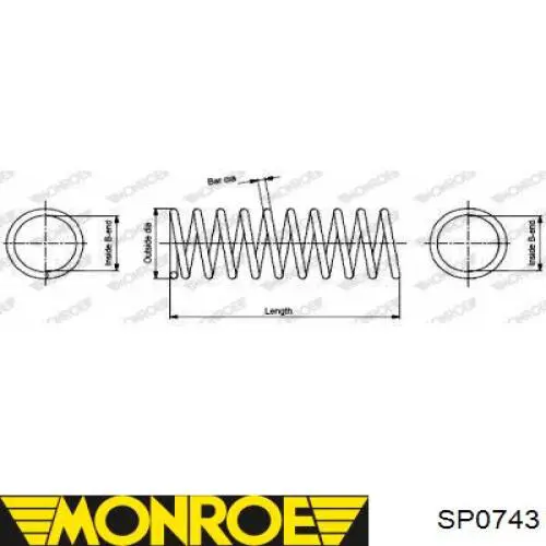 Задняя пружина SP0743 Monroe