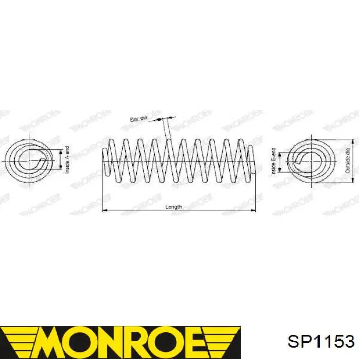 Передняя пружина SP1153 Monroe