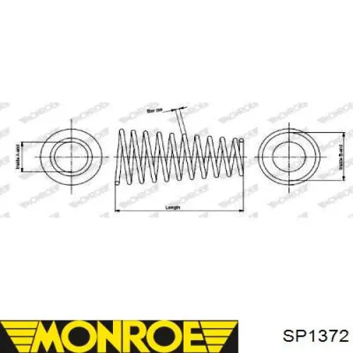 Пружина задняя Monroe SP1372