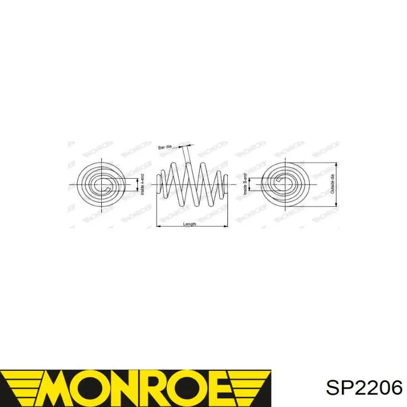 Купить SN2206 Monroe Пружина подвески
