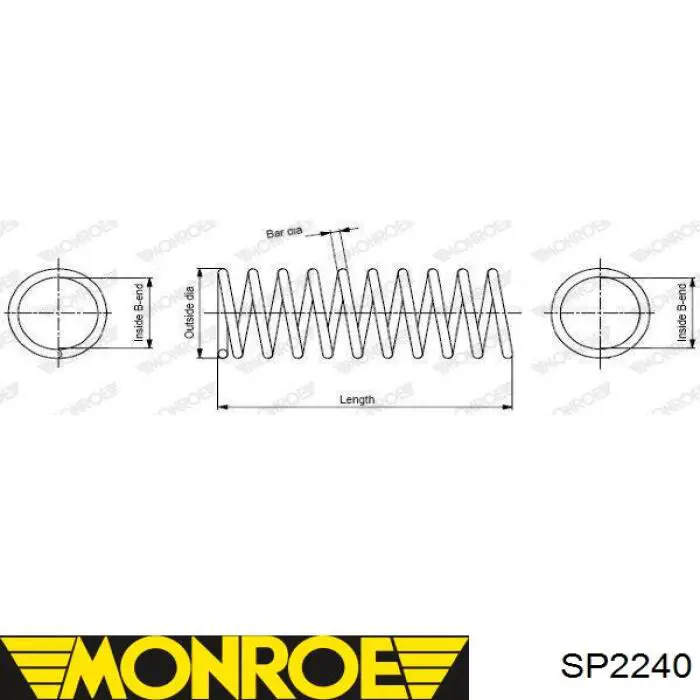 Передняя пружина SP2240 Monroe