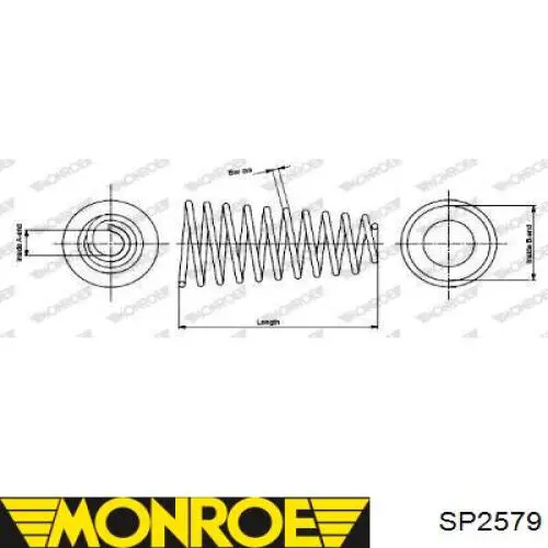 Передняя пружина SP2579 Monroe