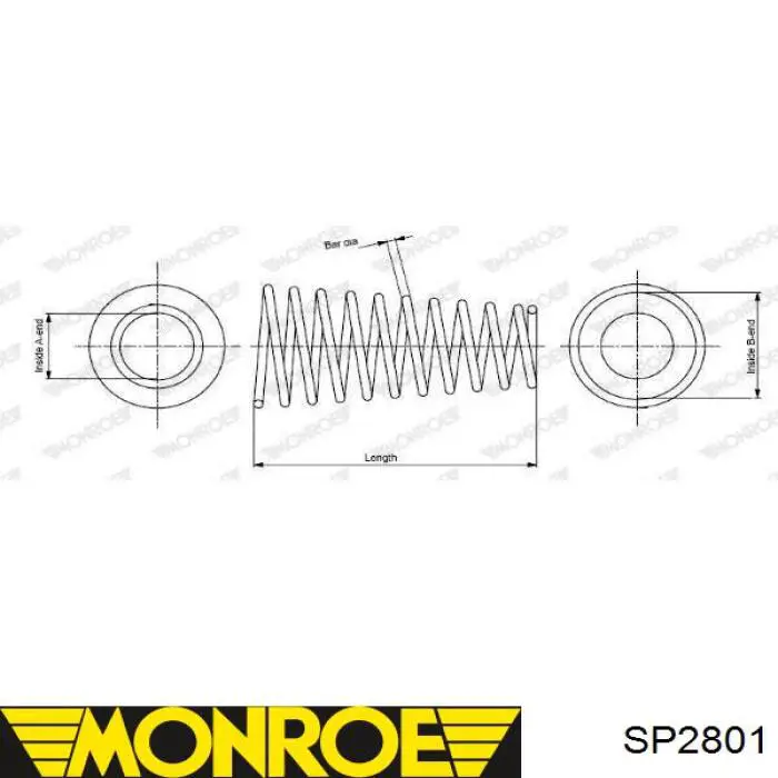 Купить SP2801 Monroe Винтовая пружина подвеска