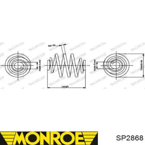 Задняя пружина SP2868 Monroe