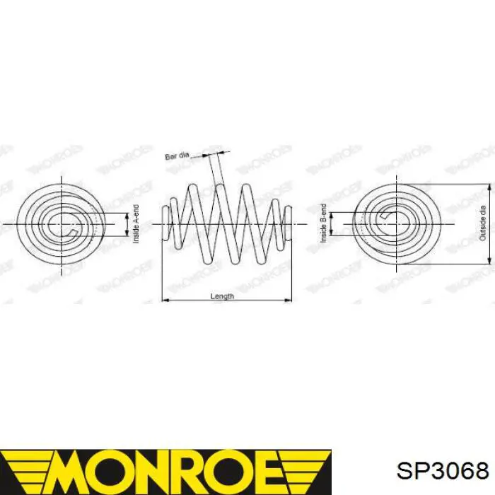 Задняя пружина SP3068 Monroe
