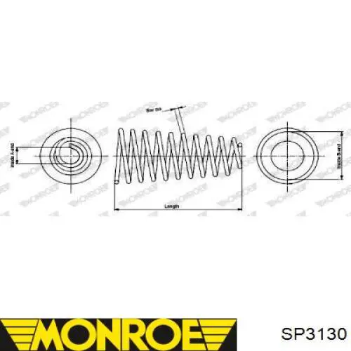 Задняя пружина SP3130 Monroe