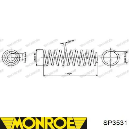 SP3531 Monroe Пружина подвески задняя
