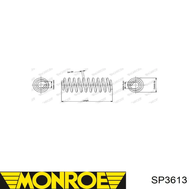 SP3613 Monroe пружина задняя