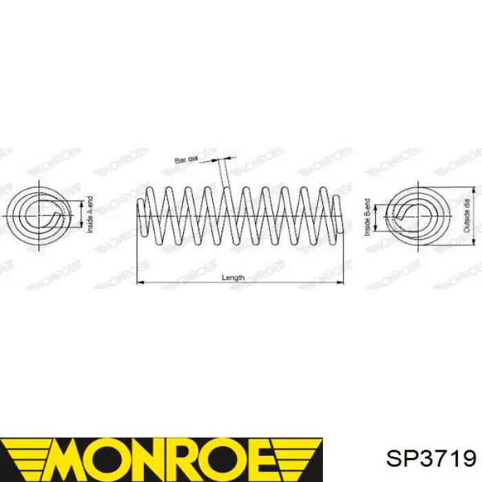 Передняя пружина SP3719 Monroe